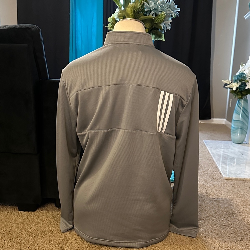 adidas Gray 1/4 Zip Pullover with McGraw Hill Patch - Picture 8 of 13